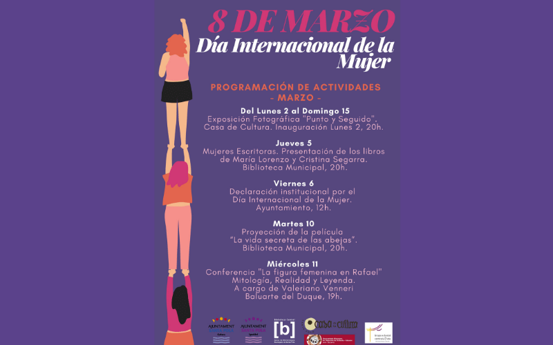 Actividades día Internacional de la Mujer, 8 de marzo