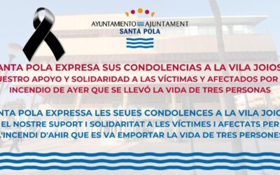Santa Pola expressa les seues condolences a La Vila Joiosa