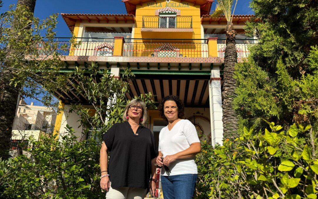 La diputada de Arquitectura visita con la alcaldesa la restauración de Villa Adelaida