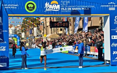 Victoria del keniano Langat por debajo de la hora y récord femenino de la etíope Alema en la Media Maratón de Santa Pola