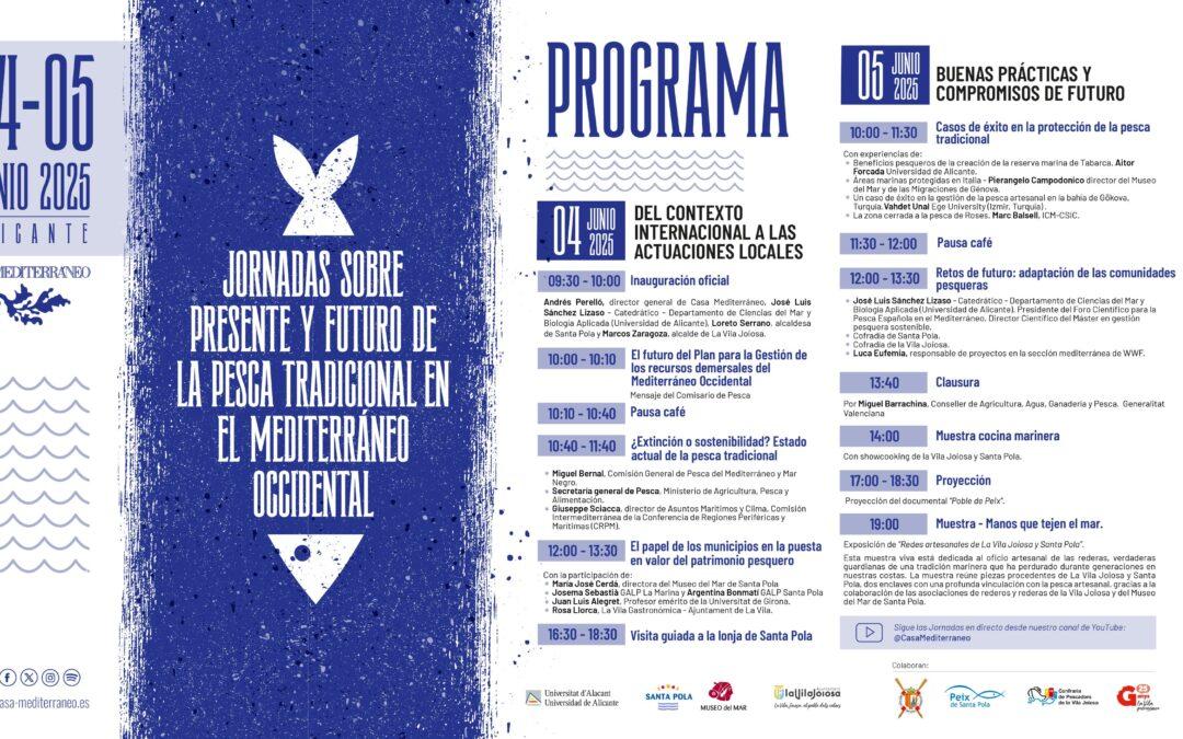 Los alcaldes de La Vila Joiosa y Santa Pola reivindican la pesca tradicional como motor de sostenibilidad en unas jornadas internacionales en Casa Mediterráneo