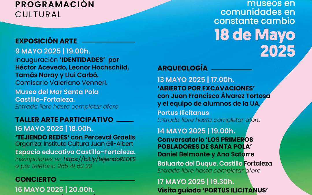 El Museu de la Mar de Santa Pola programa un maig intens i variat per a celebrar el Dia Internacional dels Museus
