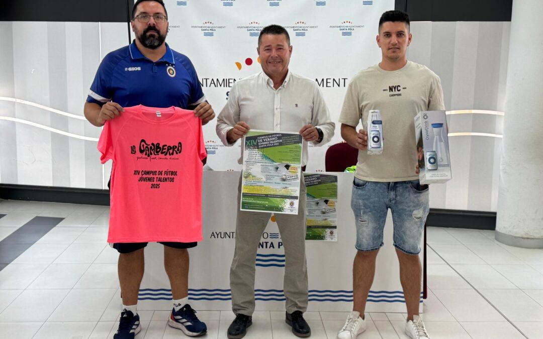 El campus de fútbol Jóvenes Talentos reúne en Santa Pola a casi 130 promesas de España y Europa
