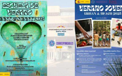 Santa Pola oferta escuela y talleres de verano para menores y así conciliar la vida personal, familiar y laboral