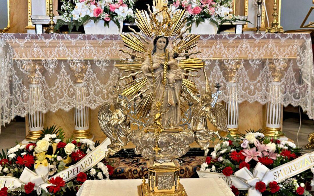 Santa Pola prepara a la Mare de Déu de Loreto per a les festes patronals amb el canvi de la seua corona