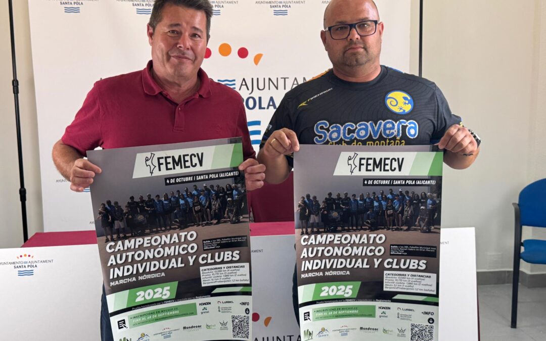 La Sierra de Santa Pola acoge este sábado el Campeonato Autonómico de Marcha Nórdica