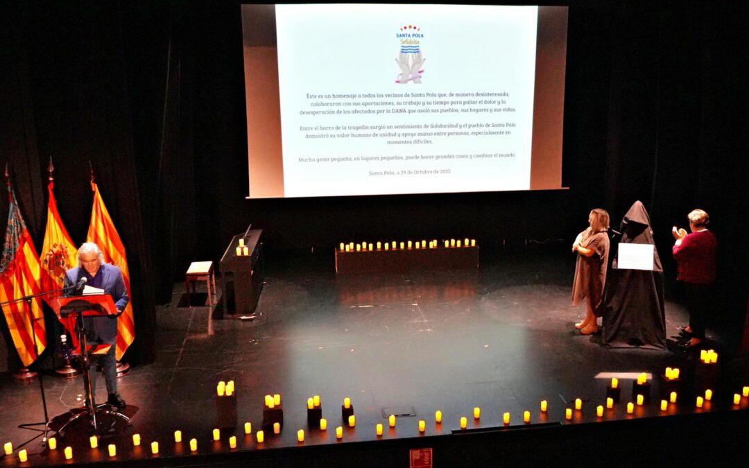 El Ayuntamiento rinde homenaje a la solidaridad del Pueblo de Santa Pola por su ayuda durante la DANA de Valencia