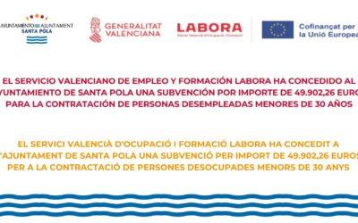 Subvención de 49.902,26 euros de LABORA para la contratación de desempleados menores de 30 años – EMPUJU 2024