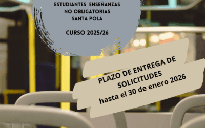 Nova convocatòria d’ajudes de transport per a jóvens que estudien fora de Santa Pola