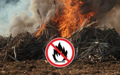 Queda prohibida la quema de residuos vegetales agrícolas hasta el 15 de octubre para evitar incendios forestales