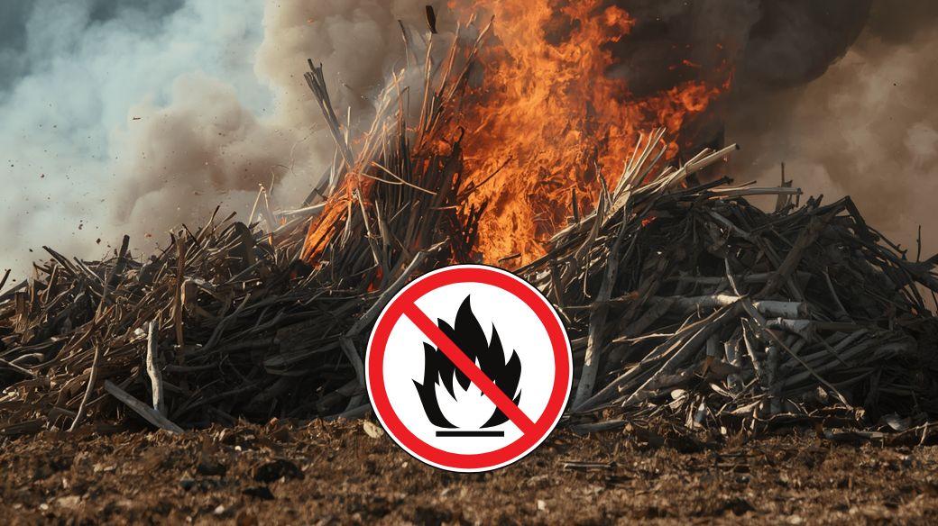 Queda prohibida la quema de residuos vegetales agrícolas hasta el 15 de octubre para evitar incendios forestales
