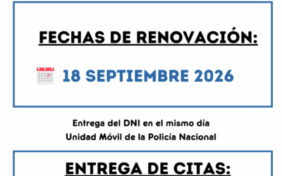 Renovación de DNI y pasaporte en Santa Pola el próximo 18 de septiembre