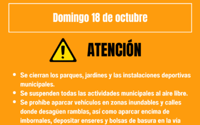 Alerta naranja por lluvias y tormentas este domingo 18 de octubre